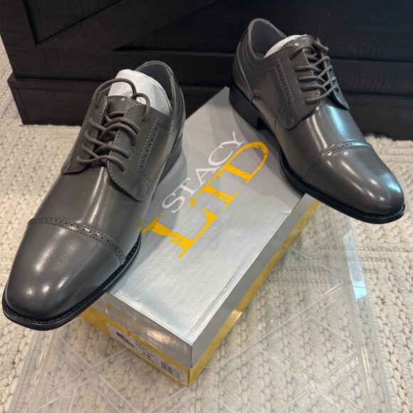 Stacy Adams LTD Men's Willits CapToe Oxfords (Gray/Silver, US Size 9M) - Picture 3 of 4